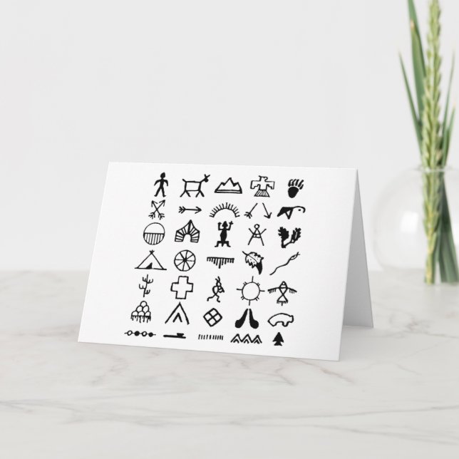 Native American Picture Symbols Card (Front)
