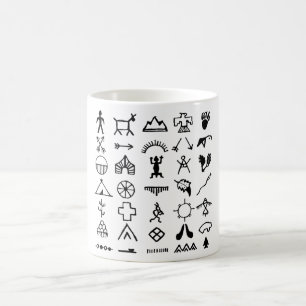 Native American Picture Symbols Coffee Mug