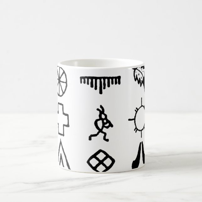 Native American Picture Symbols Coffee Mug (Center)