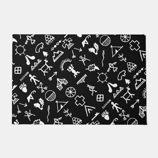 Native American Picture Symbols Doormat (Front)