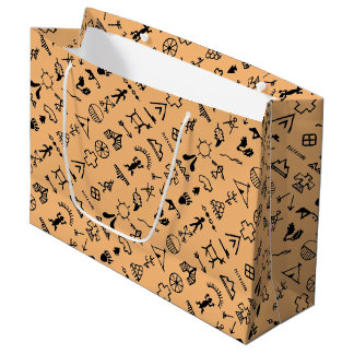 Native American Picture Symbols Large Gift Bag