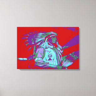 Native American Pop Art Canvas Print