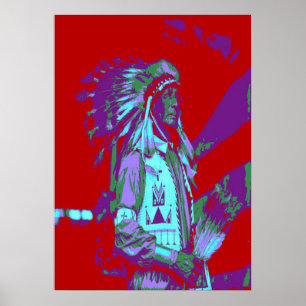 Native American Pop Art Poster