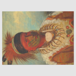 Native American Portrait Decoupage Tissue Paper