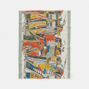 Native American Pow Wow Dancers Fleece Blanket