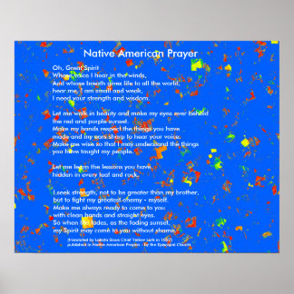 Native American Prayer Poster