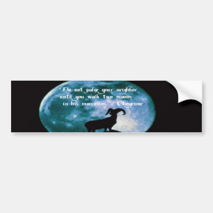 Native American Proverb Bumper Sticker