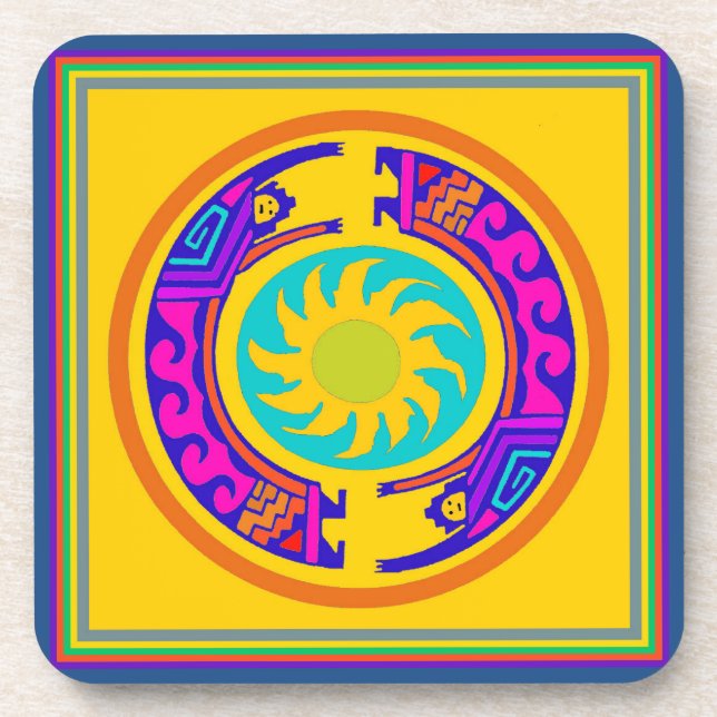 Native American Rainbow Spirits Coaster (Front)
