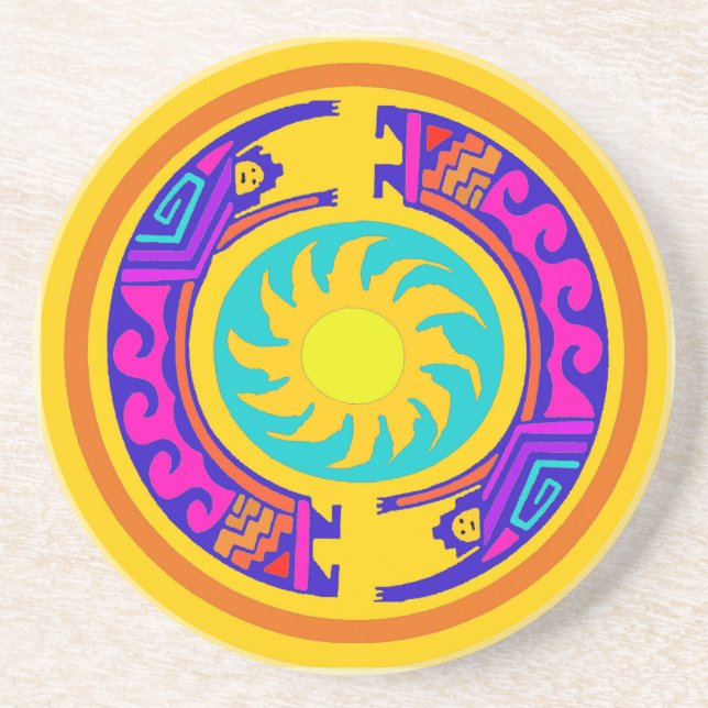 Native American Rainbow Spirits Coaster (Front)