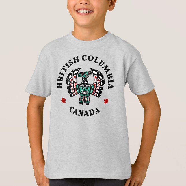 Native American Red Black Art Thunderbird T-Shirt (Front)