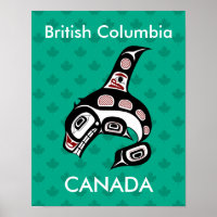 Native American Red Black Graphic Killer Whale