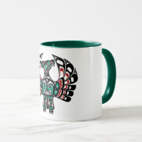 Native American Red Black Haida Art Thunderbird