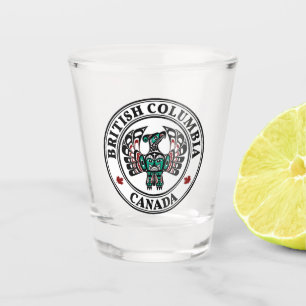Native American Red Black Haida Art Thunderbird Shot Glass