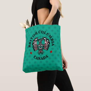 Native American Red Black Haida Art Thunderbird Tote Bag