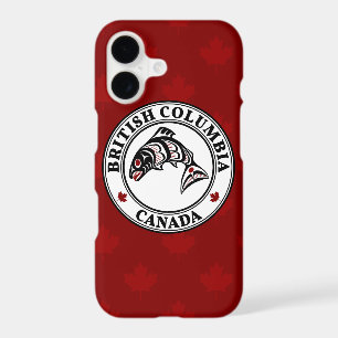 Native American Red Black Haida Art Vector Salmon