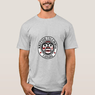 Native American Red Black Haida Art Weeping Skull T-Shirt