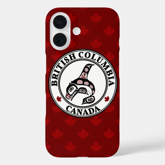 Native American Red Black Haida Orca Killer Whale Case-Mate iPhone Case (Back)