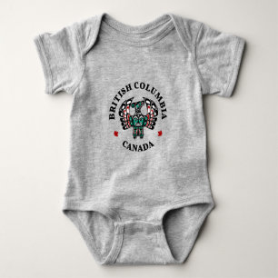 Native American Red Black Haida Thunderbird Baby Bodysuit