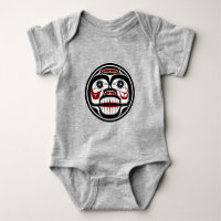 Native American Red Black Haida Weeping Skull