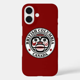 Native American Red Black Haida Weeping skull iPhone 16 Case