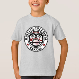 Native American Red Black Haida Weeping Skull T-Shirt
