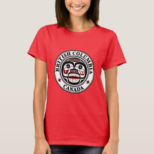 Native American Red Black Haida Weeping skull T-Shirt