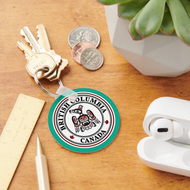 Native American Red Black Kaigani Thunderbird Keychain (Desk)