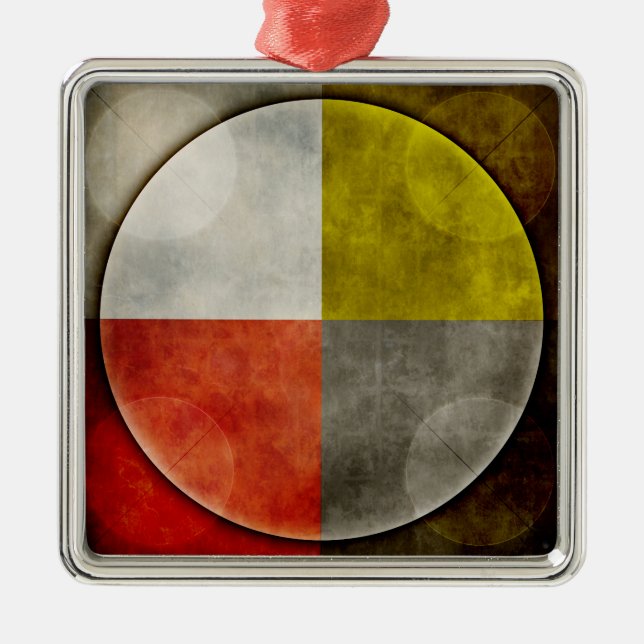 Native American Sacred Hoop Metal Ornament (Front)