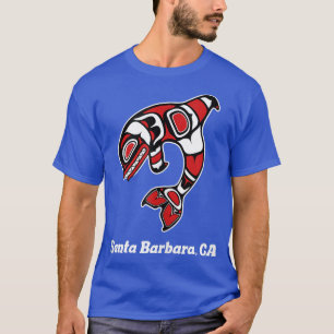Native American Santa Barbara CA Tribal Orca Kille T-Shirt