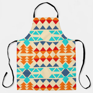 Native american seamless pattern of rhombus and tr apron