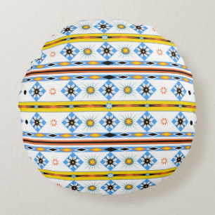 Native American Shoshone Round Pillow