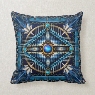 Native American Shower Curtains Throw Pillow