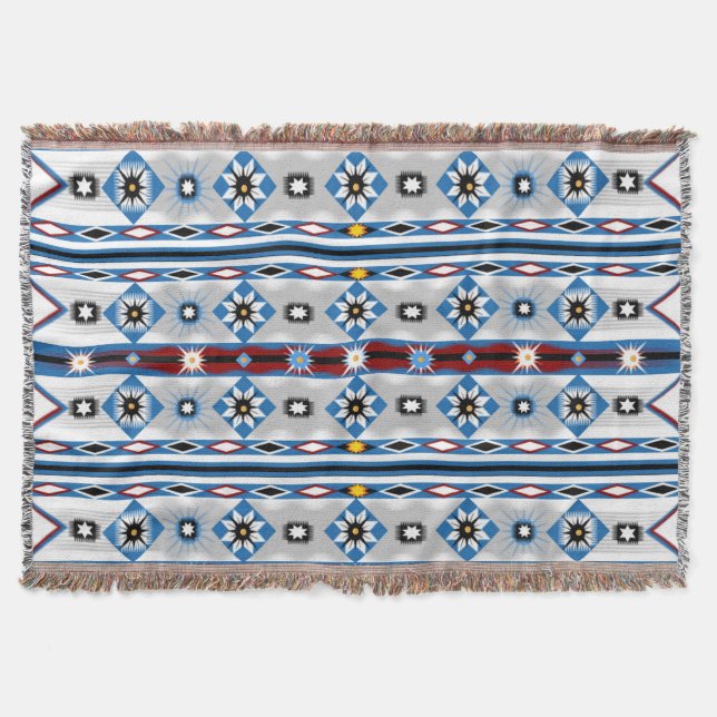 Native American Sioux Throw Blanket (Front)