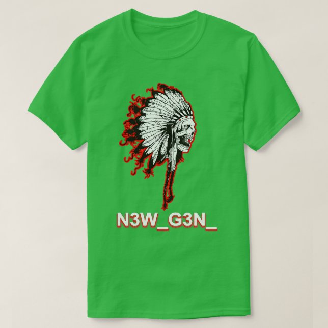 native american skull 3  T-Shirt (Design Front)