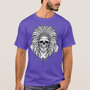 Native American Skull Axe Indigenous  T-Shirt