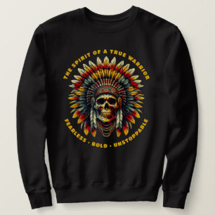 Native American Skull Chief  Sweatshirt