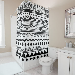 Native American Southwest Black White Modern Boho