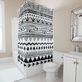 Native American Southwest Black White Modern Boho