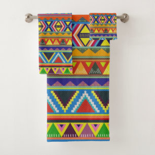 Native American Southwest Colourful Decorative Bath Towel Set