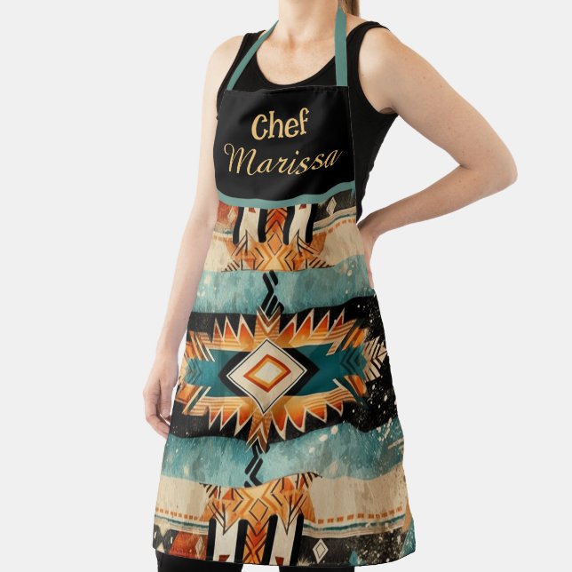 Native American Southwest Design Personalized Apron (Insitu)