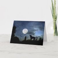 Native American Southwestern Coyote Xmas Card