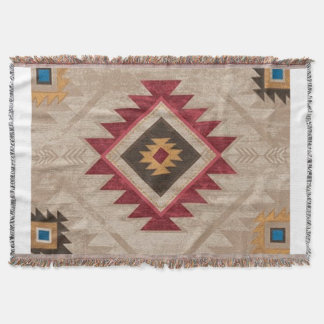 Native American Southwestern Tribal Throw Blanket