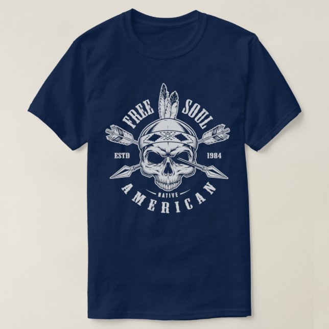 Native American Spirit Motorcycle  (2) T-Shirt (Design Front)