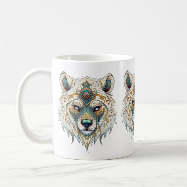Native American Spiritual Wolf  Coffee Mug (Left)