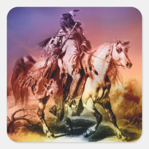 Native American Square Sticker