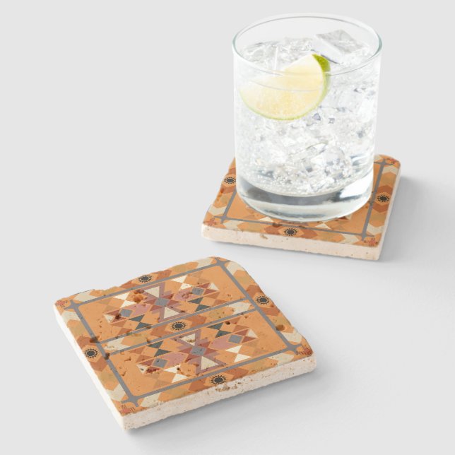 Native American Stone Coaster (Side)