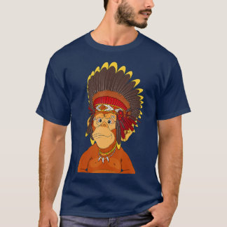 Native American Style Ape NFT Themed Monkey - 1 T-Shirt