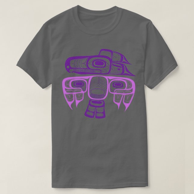 Native American Style Art Tlingit thunderbird purp T-Shirt (Design Front)