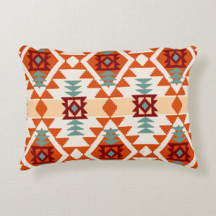Native American Style Geometric Seamless Accent Pillow