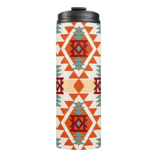 Native American Style Geometric Seamless Thermal Tumbler (Front)